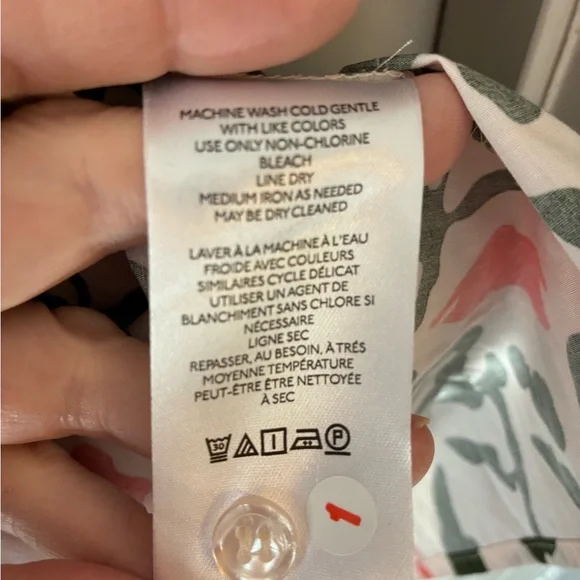 Anthropologie Maeve Bettina Tiered Mini Shirt Dress Orange/Pink Cotton XS - Picture 5 of 10